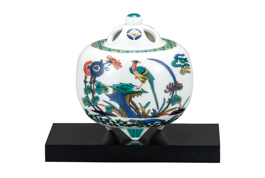 3.5号香炉・古九谷花鳥（台付）
